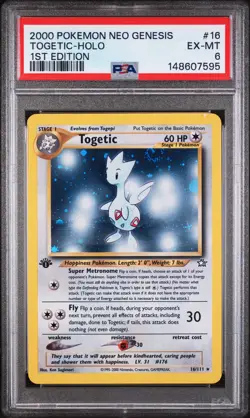 2000 Pokemon Neo Genesis 1st Edition Togetic Holo Rare 16/111 PSA 6 - Image 1