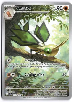 Vibrava 206/191 IR Illustration rare Pokemon Surging Sparks SV8 NM - Image 1