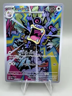 Pokemon TCG Loudred Paradox Rift 212/182 Holo Illustration Rare NM/M Condition - Image 1