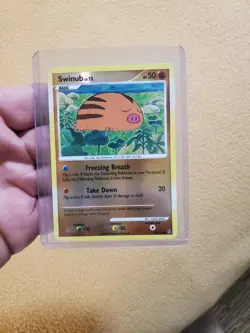 LP/NM Swinub 77/100 Pokemon Reverse Holo 2008 Stormfront - Image 1