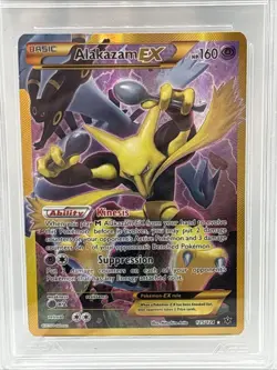 2016 Pokemon XY Fates Collide 125 Alakazam EX Full Art Secret AGS 8.5 Near Mint - Image 3