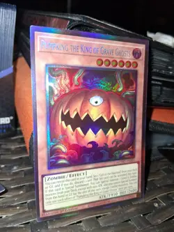 Yu Gi Oh Pumpking The King of Grave Ghost MZMU-EN001 Secret Rare Mint Condition - Image 4