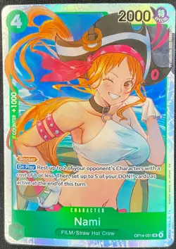One Piece Nami OP14-031 The Azure Sea's Seven Secret Rare NM - Image 1
