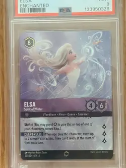 2023 DISNEY LORCANA TCG ELSA - SPIRIT OF WINTER 207 EN 1 ENGLISH PSA 9 MINT - Image 1