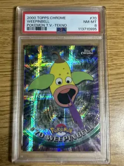 Pokemon T.V. Topps Chrome Tekno Weepinbell PSA 8 #70 (pop 7!) - Image 1