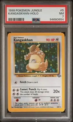 1999 POKEMON JUNGLE 5 KANGASKHAN HOLO PSA 7 - Image 1