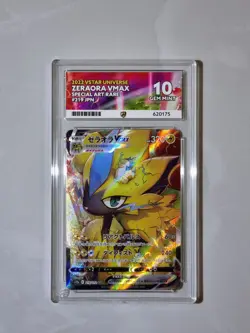 Zeraora Vmax SAR 219 Vstar Gem Mint 10 Ace Graded Pokemon Card Perfect Sub Grade - Image 1