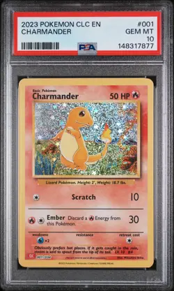 Charmander 001 Pokemon PSA 10 TRADING CARD GAME CLASSIC - Image 1
