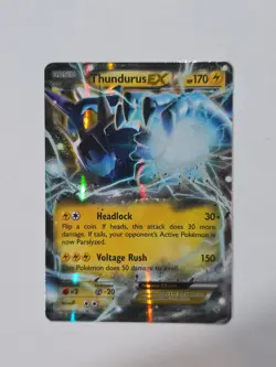 Pokemon TCG XY Roaring Skies Thundurus EX Holo Ultra Rare Card 26/108 - Image 1