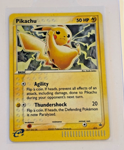 Pikachu Holo #12 Black Star PROMO Pokemon 2003 HOLO LP - Image 1