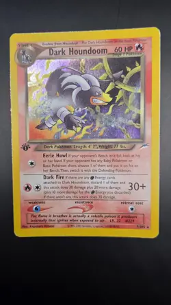Dark Houndoom 7/105 [1st Edition] — Light Play — Neo Destiny — Old Pokemon Card - Image 2