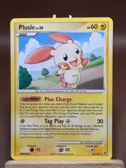 HP/DMG Plusle 36/132 Pokemon Diamond & Pearl Secret Wonders 2007 - Image 1