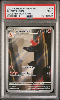 2023 POKEMON MEW EN-151 ILLUSTRATION RARE #169 CHARMELEON PSA 9 - Image 1
