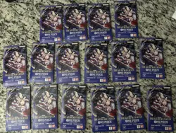 One Piece TCG The Azure Sea's Seven Booster Pack Lot of 16 - Image 1