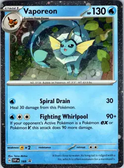 Vaporeon - (Cosmos Holo) 168 SV: Scarlet & Violet Promo Cards Pokemon NM Holo - Image 1