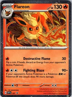 Flareon - (Cosmos Holo) 167 SV: Scarlet & Violet Promo Cards Pokemon NM Holo - Image 1