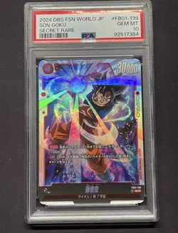 Son Goku -2024 Dragon Ball Super Card Game DBS FSN World JP #FB01-139 SCR PSA 10 - Image 1