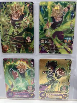 Super Dragon Ball Heroes Broly Promo Card Set of 4 + Acrylic Stand Keychains lot - Image 2
