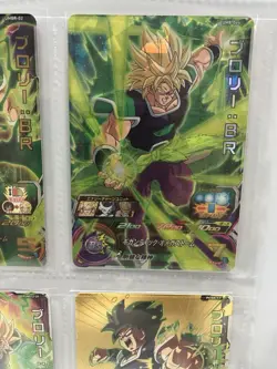 Super Dragon Ball Heroes Broly Promo Card Set of 4 + Acrylic Stand Keychains lot - Image 4