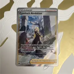 Pokemon Cynthia's Ambition Ultra Rare Full Art Holo Trainer GG60/GG70 Zenith - Image 1
