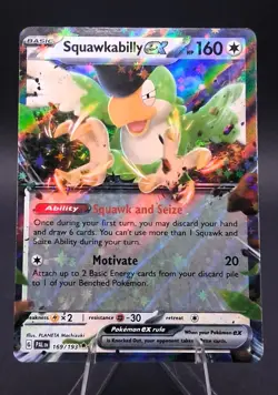 Squawkabilly ex 169/193 Paldea Evolved Double Rare Pokemon TCG Holo NM - Image 1