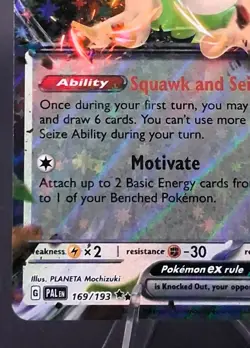 Squawkabilly ex 169/193 Paldea Evolved Double Rare Pokemon TCG Holo NM - Image 5