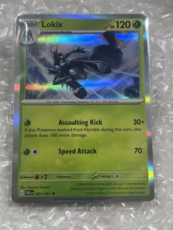 Pokemon TCG Lokix Paldea Evolved 021/193 Holo Rare NM - Image 1