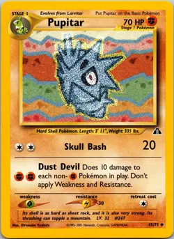 Pupitar 45/75 Neo Discovery Unlimited NM Pokemon TCG - Image 1
