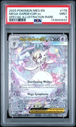 PSA 9 Mega Gardevoir EX 178/132 Special Illustration Rare Mega Evolution Pokemon - Image 1