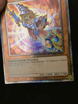 YGO Dark Magician Girl Quarter Century Secret 1st Ed NM QCR Bonanza RA03-EN123 - Image 3