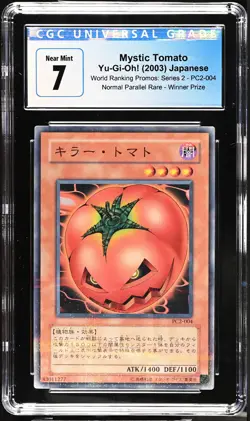 2003 Yu-Gi-Oh! Mystic Tomato Japanese World Ranking Winner Prize CGC 7 PC2-004 - Image 1