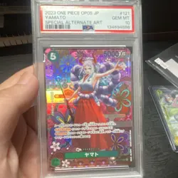 Bandai Yamato OP01-121 Awakening of the New Era Secret Rare Foil PSA 10 2023 - Image 1
