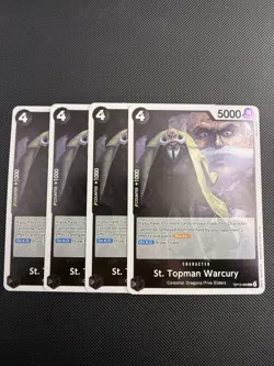 4X St. Topman Warcury Playset - OP13-089 Rare NM - One Piece TCG - Image 1