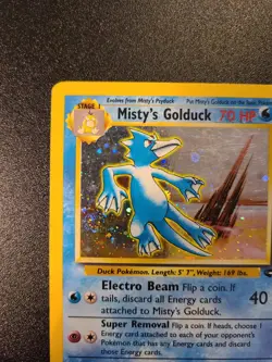 Misty's Golduck 12/132 Holo Rare Gym Challenge Pokemon Card - MP Condition - Image 2