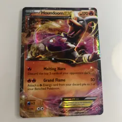 Pokemon TCG Houndoom-EX Breakthrough Holo Card 21/162 EX Rare Lp - Image 1