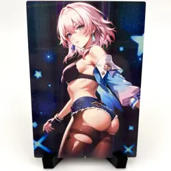 Honkai: Star Rail March 7th Sexy Anime Waifu Girl Lewd Goddess Story Art Card - Image 2