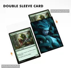 100 MTG Card Sleeves with 100 Inner Sleeve, Textured Back Art Sleeves, Fit Stand - Image 4