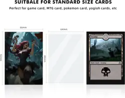 100 MTG Card Sleeves with 100 Inner Sleeve, Textured Back Art Sleeves, Fit Stand - Image 3