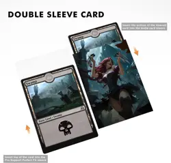 100 MTG Card Sleeves with 100 Inner Sleeve, Textured Back Art Sleeves, Fit Stand - Image 4