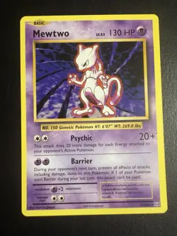 Pokemon 2016 XY Evolutions Mewtwo Rare Non-Holo Card 51/108 - Image 1