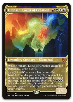 Omnath, Locus of Creation (Showcase) #312 (NM) Zendikar Rising ZNR Magic MTG - Image 1