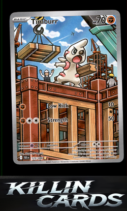Timburr - 125/086 125/086 Pokemon Illustration Rare SV: Black Bolt Card NM - Image 1