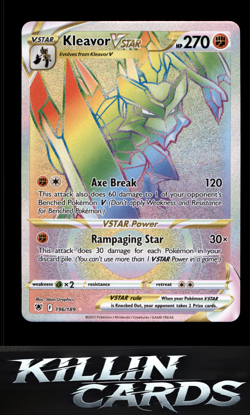 Kleavor VSTAR (Secret) 196/189 Pokemon Secret Rare SWSH10: Astral Radiance Card - Image 1