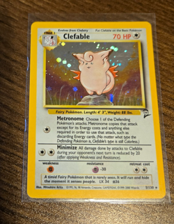 2000 Pokemon Set 2 Clefable Holo #5/130 - Image 3