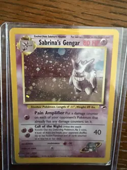 pokemon tcg sabrina's gengar gym challenge holo rare 14/132 80hp english - Image 1