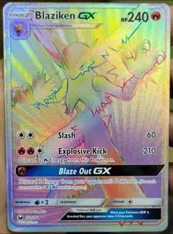 2018 POKEMON SUN & MOON CELESTIAL STORM SECRET #170 FULL ART/BLAZIKEN GX NM - Image 1