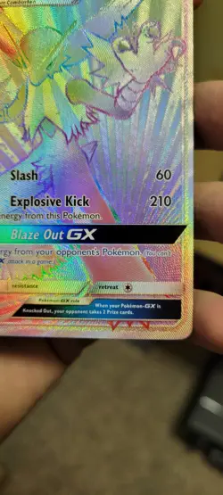 2018 POKEMON SUN & MOON CELESTIAL STORM SECRET #170 FULL ART/BLAZIKEN GX NM - Image 2