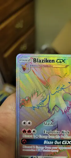 2018 POKEMON SUN & MOON CELESTIAL STORM SECRET #170 FULL ART/BLAZIKEN GX NM - Image 4