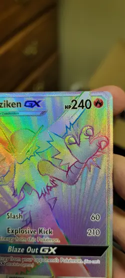 2018 POKEMON SUN & MOON CELESTIAL STORM SECRET #170 FULL ART/BLAZIKEN GX NM - Image 5