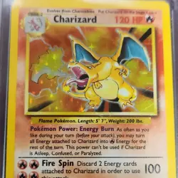 Pokemon Charizard Base Set Holo Rare 4/102 1999 120 HP Wizards of the Coast - Image 1